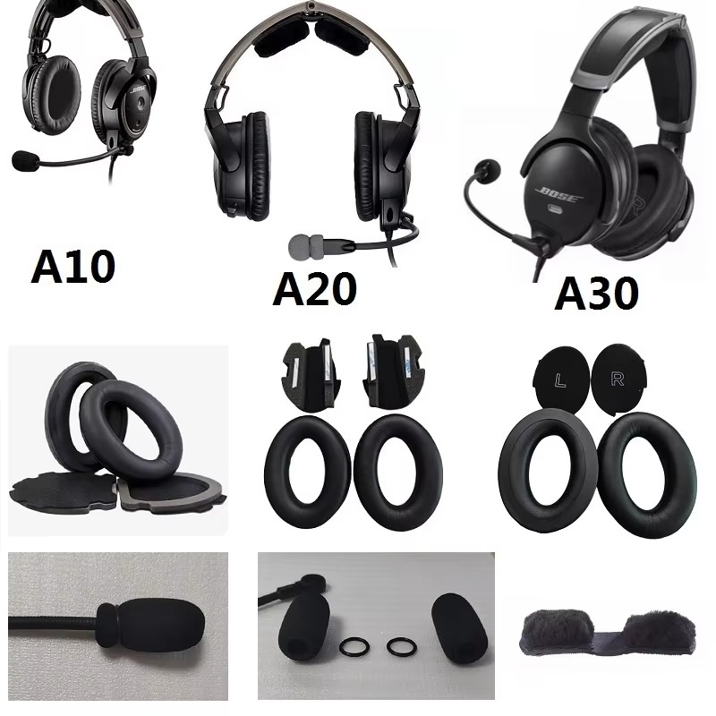 bose-a10-a20-a30-replacement-ear-pads-headband-pads-mic-covers_001 Replacement parts for Bose A10/A20/A30 aviation headsets